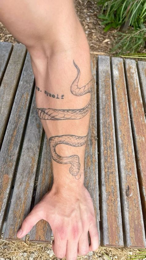 Guy Snake Tattoo, Rainbow Serpent Tattoo, Man Snake Tattoo, Forearm Tattoos Mens, Men Plant Tattoo, Forearm Snake Tattoos Men, Wraparound Snake Tattoo, Wrap Around Tattoo Men, Snake On Forearm Tattoo