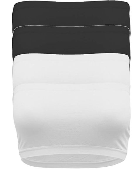 TL Women's 4 Pack One Size Strapless Seamless Active Base Layer Bandeau Tube Top at Amazon Women’s Clothing store: Medium Sized Women, Casual Bra, Low Cut Outfit, Tube Bra, Strapless Bandeau, Bandeau Bra, Cropped Tube Top, Seamless Bra, Bandeau Top