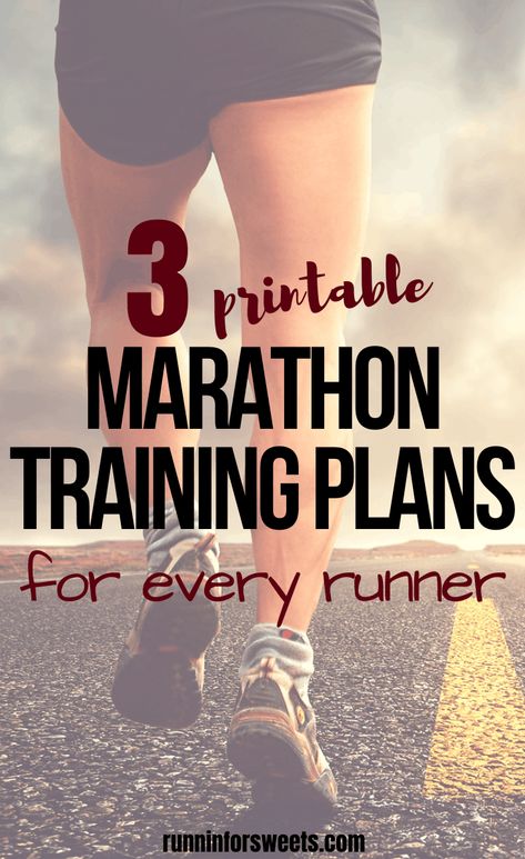 3 Marathon Training Plans for Every Runner – Runnin’ for Sweets 20 Week Marathon Training Plan, Hal Higdon Marathon Training, Marathon Training Plan Beginner, Marathon Training Motivation, Marathon Training Program, Marathon Training For Beginners, Marathon Training Schedule, Strength Training Exercises, Marathon Motivation