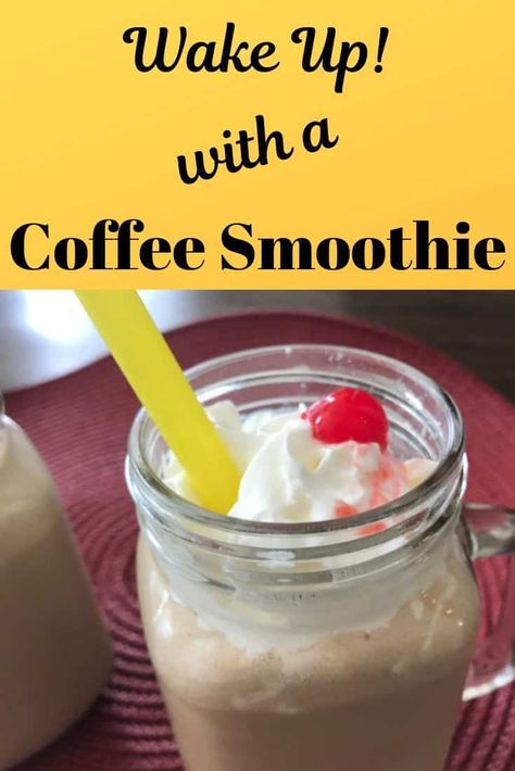 Drinking a coffee smoothie is a delightful way to wake up in the morning. It is packed with nutrients and tastes absolutely delicious! #easy #frozen #drink #breakfast #coffee #smoothie Coffee Breakfast Smoothie, Drink Breakfast, Coffee Smoothie Recipes, Coffee Place, Frozen Drink, Frozen Coffee, Grab And Go Breakfast, Coffee Smoothie, Smoothie Prep