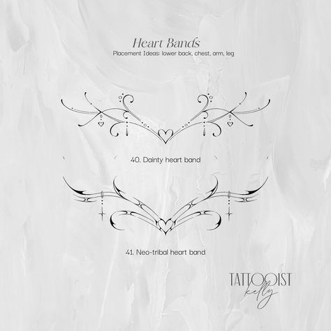 Cute heart designs perfect for an arm band or tramp stamp! Repeatable designs - claim through flash link in bio 💗 - - - - - #flashdesign #neotribal #tattooflash #tattooinspo #trampstamp #armband #bandtattoo #tattooideas #tattoostyle #flashtattoo #hearttattoo Cute Heart Designs, Cute Tramp Stamp Tattoos, Cute Tramp Stamp, Tattoos Heart, Tattoo Designer, Tramp Stamp Tattoos, Small Girly Tattoos, Small Pretty Tattoos, Tramp Stamp