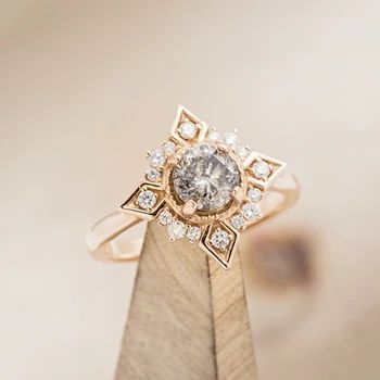 IN-STOCK - LIMITED AVAILABILITY - FEMININE (1-2 WEEK LEAD TIME IF ORDE – Page 3 – Staghead Designs Sweet Rings, Pepper Diamond Engagement Ring, Salt Pepper Diamond, 14k Gold Engagement Ring, Staghead Designs, Pepper Diamond, Colorado Elopement, Ring With Diamond, Detailed Ring