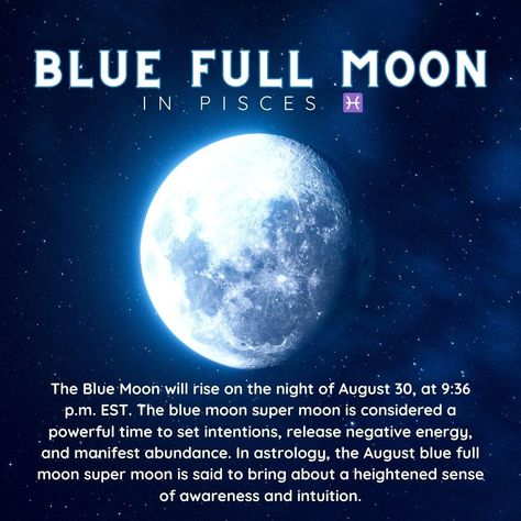 Super Moon Meaning, Pagan Knowledge, Blue Moon Rituals, Make Moon Water, Holistic Shop, Water Journal, Divination Witch, Full Moon In Pisces, Moon In Pisces