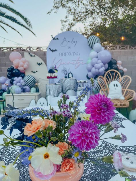 Day Of The Dead Baby Shower Ideas, Pastel Halloween Gender Reveal, Boo-y Or Ghoul Gender Reveal, Baby Boo Baby Shower Decor, Black And Pink Halloween Baby Shower Ideas, Boo-y Or Ghoul Gender Reveal Decorations, Halloween Shower Ideas, Skeleton Baby, Baby Shower Halloween