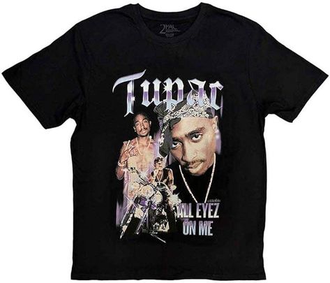 Tupac T Shirt 2Pac All Eyez Blue Homage Logo Official Womens Boyfriend Fit Black Size L Tupac T Shirt, 2 Pac, All Eyez On Me, Tupac Shakur, T Shirt Image, Short Styles, Tupac, High Quality T Shirts, Boyfriend Fit