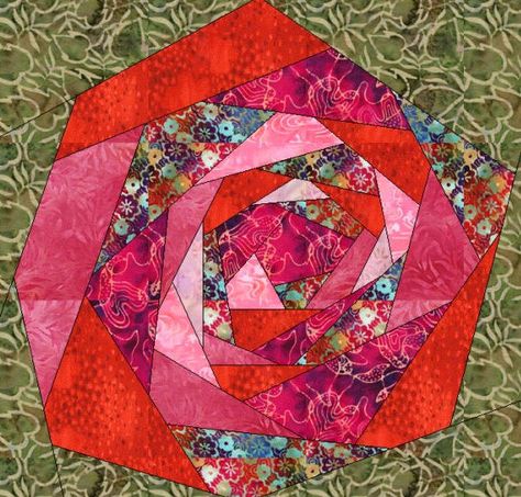 Mini Patchwork, Paper Pieced Quilt Patterns, Baby Patchwork Quilt, Foundation Paper Piecing Patterns, Crazy Quilt Blocks, Rose Quilt, Flower Quilts, Paper Pieced Quilt, Picture Quilts