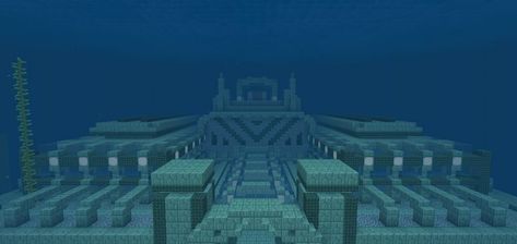 Minecraft Ocean Monument, Minecraft Inspo, Minecraft Projects, Minecraft Creations, Empire State Building, Statue Of Liberty, Monument, Minecraft, Building