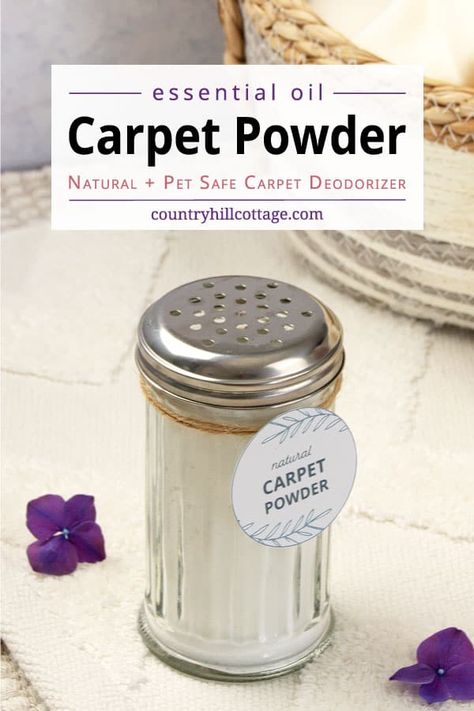 Diy Carpet Powder, Homemade Carpet Deodorizer, Baking Soda On Carpet, Carpet Powder, Carpet Deodorizer, Carpet Freshener, Homemade Cleaning Supplies, Natural Cleaning Recipes, Baking Soda Cleaning