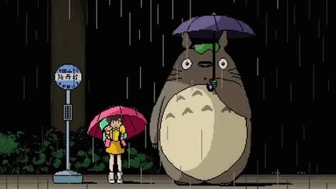 Totoro Waiting GIF - Totoro Waiting Over - Discover & Share GIFs Totoro Gif, Samsung Flip Wallpaper, My Neighbour Totoro, Studio Ghibli Background, Black Cat Anime, Frog Crafts, Rain Wallpapers, Arte 8 Bits, Neighbor Totoro