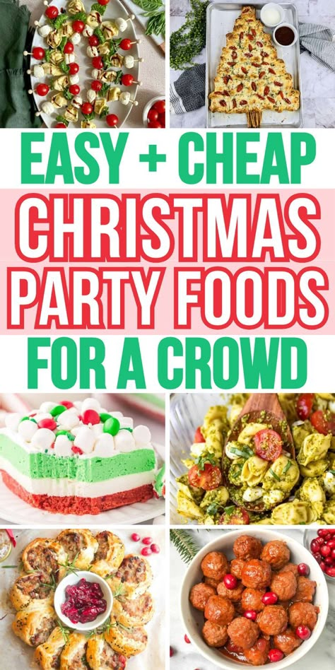 Easy Christmas party food ideas, like christmas snacks, holiday sweets and desserts, appetizers and finger foods, sides, and main dish ideas for kids, office staff, holiday dinner party, or open house. Food To Make For Christmas, Christmas Themed Party Food, Christmas Dishes Food Holiday Parties, Fun Christmas Dinner Ideas, Crockpot Appetizers Finger Foods, Lunch Party Food Ideas, Fun Christmas Party Food, Christmas Dishes Food, Food For Hosting