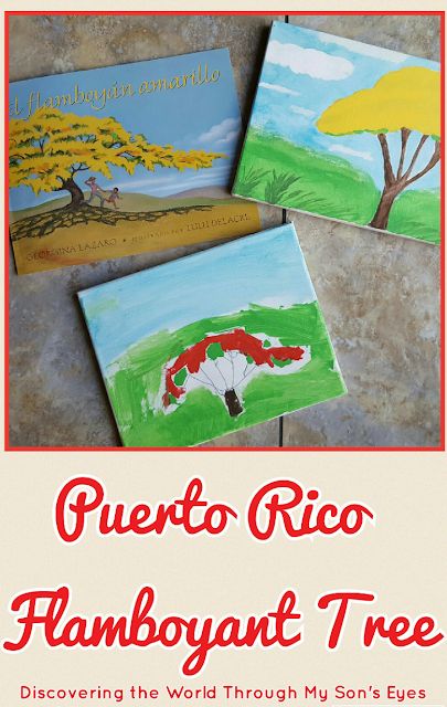 Puerto Rico Crafts For Kids, Spanish Homeschool, Flamboyant Tree, Country Study, Dinosaur Alphabet, Spanish Heritage, Daily Crafts, Kids Summer Reading, Cultural Crafts