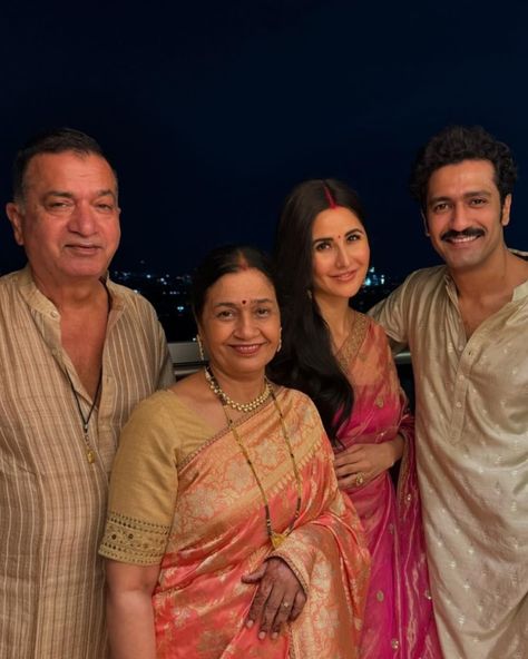 Katrina Kaif shared a gala time with her mother-in-law as they celebrate Karwa Chauth together. Vicky Kaushal debuts a new look as he poses for pictures with his family. #katrinakaif #katrinakaiffans #vickykaushal #vickykaushalfans #vickat #karwachauthlook #karwachauthspecial #karwachauth #karwachauth2024 Gala Time, Vicky Kaushal, Katrina Kaif, Mother In Law, Poses For Pictures, Entertainment News, New Look, Entertainment, Celebrities