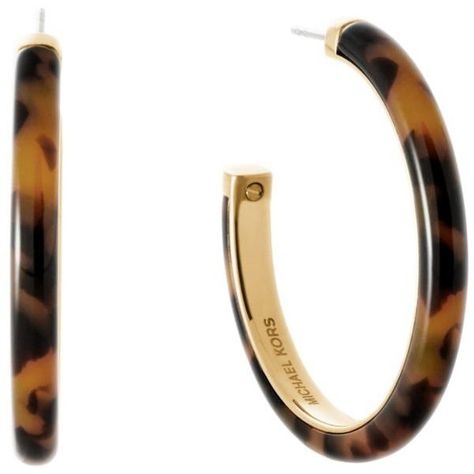 Michael Kors Tortoise Gold-Tone Tortoise Acetate Hoop Earrings ($95) ❤ liked on Polyvore featuring jewelry, earrings, accessories, bijoux, fillers, tortoise, tortoise shell hoop earrings, tortoise shell earrings, gold tone jewelry and tortoiseshell jewelry Tortoise Shell Jewelry, Shell Hoop Earrings, Michael Kors Earrings, Michael Kors Jewelry, Dope Jewelry, Earrings Accessories, Jewelry Lookbook, Shell Jewelry, Shell Earrings