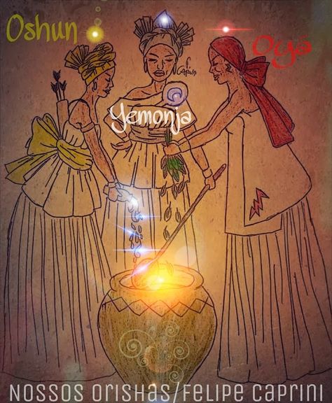 ϴяιѕнαs ღ Øsнʋη,Ƴєɱαγά, ϴγά вγ Ŧєlιρє ζαpяιηι Oya Goddess, Orishas Yoruba, African Love, African Goddess, Haitian Art, African Spirituality, Esoteric Art, Triple Goddess, Film Inspiration