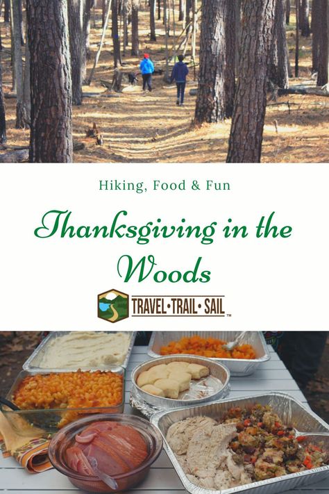 Thanksgiving in the Woods is one of our favorite camping traditions. Great food and friendship. #thanksgiving #camping #thanksgivingcamping #rv Thanksgiving Over A Campfire, Thanksgiving Camping Ideas, Thanksgiving Camping Meals, Camping For Thanksgiving, Thanksgiving Camping Food Ideas, Camping Thanksgiving Recipes, Campfire Thanksgiving, Louisiana Thanksgiving, Camping Thanksgiving Dinner