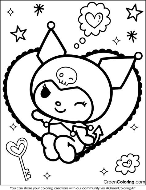 Click the link above and dive into the magical world of creativity on our Pinterest account. Discover a variety of coloring pages that await your inspiration! 😁😂 Kuromi Coloring Sheet, Sanrio Coloring Pages Kuromi, Kuromi Coloring Pages Printable, Baddie Coloring Pages Easy, Sanrio Colouring Pages, Coloring Pages Kuromi, Hello Kitty Coloring Sheets, Kuromi Coloring Page, Sanrio Characters Coloring Pages