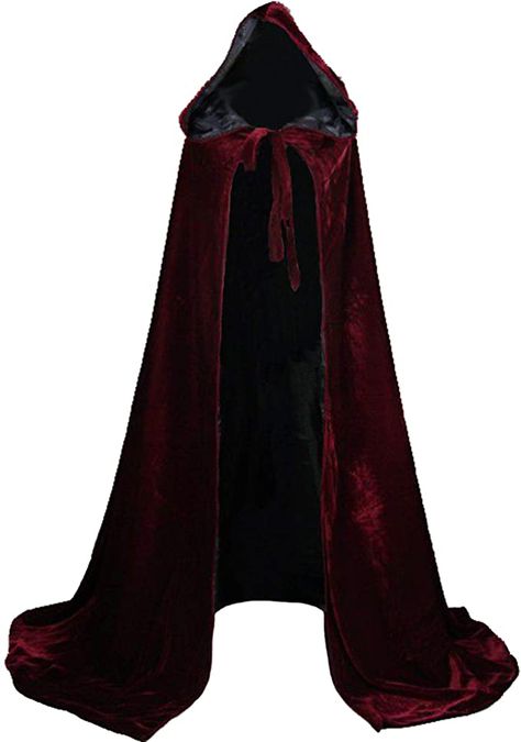 Amazon.com: LuckyMjmy Velvet Renaissance Medieval Cloak Cape Lined with Satin: Clothing Shy Princess, Young Rhaenyra, Villain Clothing, Medieval Corset, Medieval Cloak, Red Cloak, Satin Clothing, Medieval Gown, Blood Stone