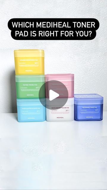 Live K-Beauty | Online K-Beauty Shop on Instagram: "MEDIHEAL’s Toner Pads have taken the world by storm ⛈ with 6 different types that target different skin concerns. If you are confused with all the different viral Mediheal Toner Pads and don’t know which one is right for you than this video guide is for you! 🥰 #mediheal #tonerpad #kbeautytips #kbeautyproducts #koreanskincareproducts #koreanskincaretips #koreanskincareaddict" Toner Pads Korean, Mediheal Toner Pads, Korean Toner, Tea Tree Toner, Toner Pads, Japanese Skincare, Combo Skin, Skin Concern, Combination Skin