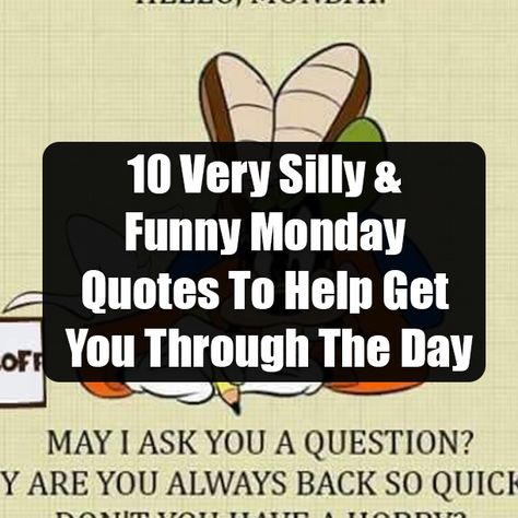 10 Very Silly & Funny Monday Quotes To Help Get You Through The Day monday good morning monday humor funny monday quotes best monday quotes funny monday images top monday quotes silly monday quotes funniest monday quotes Monday Afternoon Humor, Monday Motivation Humor Funny Hilarious, Happy Monday Quotes Funny Hilarious, Monday Morning Funny Quotes, Monday Gifs Funny, Good Morning Monday Quotes Funny, Monday Humor Hilarious Laughing, Monday Humor Funny, Funny Monday Quotes Humor