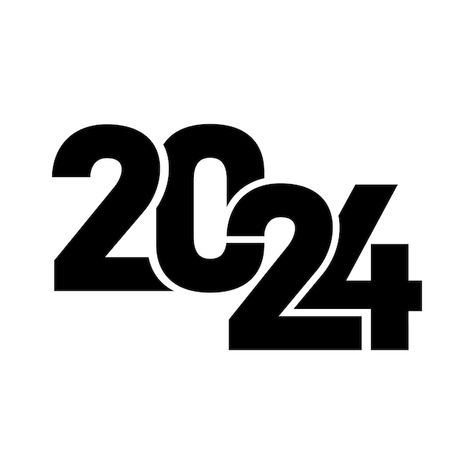 2024 Logo Aesthetic, 2024 Year Logo, 2024 Aesthetic Logo, 2024 Typography, 2024 Number, Text Typography, New Year Text, Vision Board Photos, Japan Tattoo