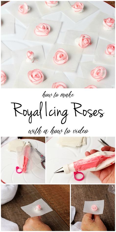 How to Make Simple Royal Icing Roses Even if the Humidity is High | The Bearfoot Baker Royal Icing Roses, Icing Roses, Roses Tutorial, Royal Icing Flowers, Decoration Patisserie, Icing Techniques, Sugar Cookie Royal Icing, Icing Flowers, Icing Frosting