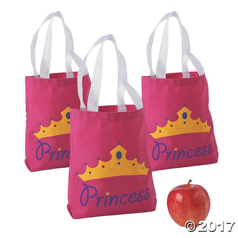 Princess Canvas Tote Bags - OrientalTrading.com Princess Birthday Party Favors, Disney Princess Party Supplies, Princess Canvas, Princess Tea Party, Princess Theme Party, Kids Canvas, Baby Shower Princess, Princess Birthday Party, Cute Tote Bags