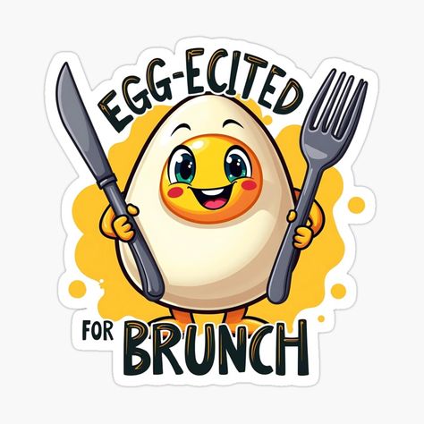 Egg-cited for Brunch: The Perfect Brunch Buddy Tee by BROWNEESHOUSE | Redbubble Perfect Brunch, Brunch Spots, Great Conversation Starters, Waffles, Pancakes, Egg, Favorite Recipes, Humor, Humour