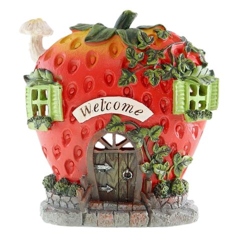 #cottagecore #fairycore #fairy #mushroom Strawberry House, Strawberry Fairy, Fairy House Crafts, Clay Fairy House, Hobby House, Fairy House Diy, Fairy Garden Crafts, Clay Fairies, Fairy Crafts