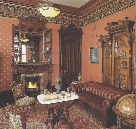 1198 Fulton, Westerfeld Mansion. Never an actual Russian Embassy, rather a meeting place for Russian emigres. 1940s Mansion, Russian Mansion Interior, Gilded Age Mansions Interior, Russian Mansion, Old Russian House, 1940s Interior, Dollhouse Interior, Gilded Age Mansions Nyc, Victorian Interior