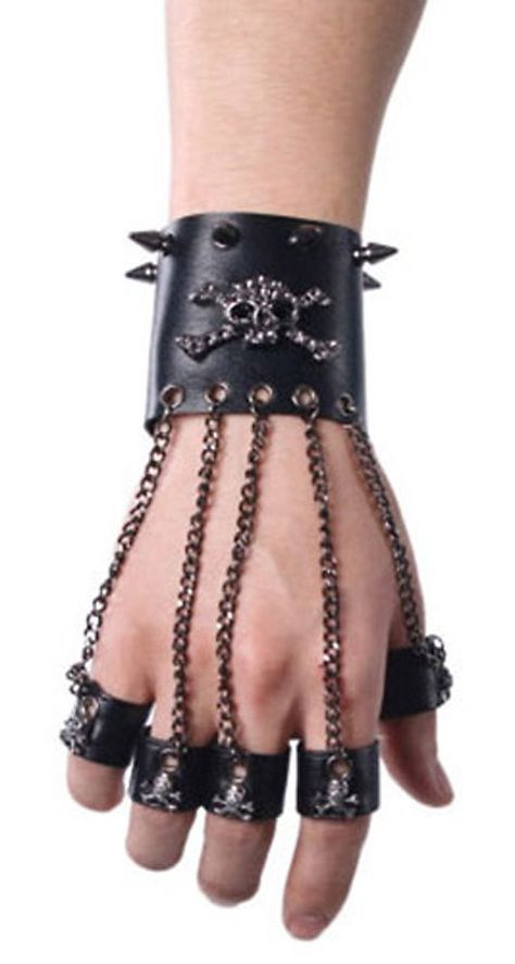 Gloves With Rings, Emo Accessories, Leather Gloves Winter, 80s Punk, Goth Accessories, Men's Gloves, Black Skull, Punk Rave, Emo Outfits