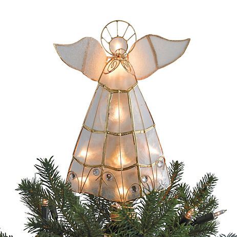 angel topper Unique Tree Toppers, Lighted Tree Topper, Christmas Tree Angel, Toppers Diy, Light Angel, Angel Christmas Tree Topper, Christmas Tree Tops, Christmas Topper, Angel Tree Topper