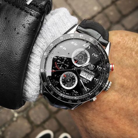 WATCHES OF WALES on Instagram: "Testing the Tag Heuer Carrera on a black leather today🔥. ⌚️TAG HEUER CARRERA CALIBRE 16 CV2A10.BA0796 - 2012. ⌚️£2,250 or JUST £49.08 per month!. 💎Finance via our website. . . . . . #tagheuer #tagcarrera #carrera #luxury #watches #luxurylifestyle #lifestyle #menwithclass #style #menwithstyle #horology #timepiece #menswear #london #cardiff #rolexgang" Mens Tag Heuer Watches, Tag Heuer Carrera Calibre, Heuer Carrera, Tag Heuer Carrera, Tag Heuer Watch, Retro Watches, Gshock Watch, Tag Heuer, Cardiff