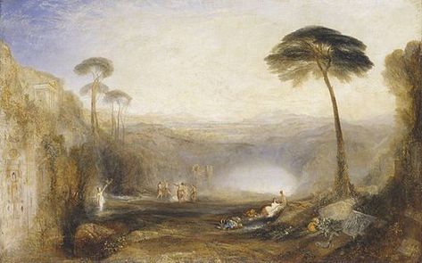 world painting on Twitter: "The Golden Bough (1834) J. M. W. Turner's works -> https://t.co/9yg8O4VvIA https://t.co/LlhjtgtQDo" The Aeneid, Beethoven Piano, Sacred Groves, Joseph Mallord William Turner, Tate Britain, William Turner, Classic Image, Greek Myths, Aarhus