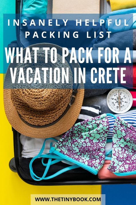 Crete Packing List, Crete Holiday Outfits, Crete Greece Outfit, Crete Outfit Ideas, Luggage Packing List, Greece Packing, Packing Advice, Holidays Abroad, Greece Packing List