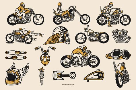 Motorcycle Rider Art, Vintage Chopper, Beer Logo Design, Vintage Motorcycle Art, Horse Shoe Tattoo, Bandana Blanket, Automotive Logo Design, Pinstripe Art, Motorcycle Tattoos