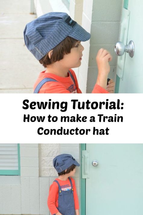 Train Engineer Hat, Train Conductor Costume, Train Conductor Hat, Train Hat, Engineer Hat, Conductor Hat, Train Conductor, Homecoming Ideas, Printable Sewing Patterns