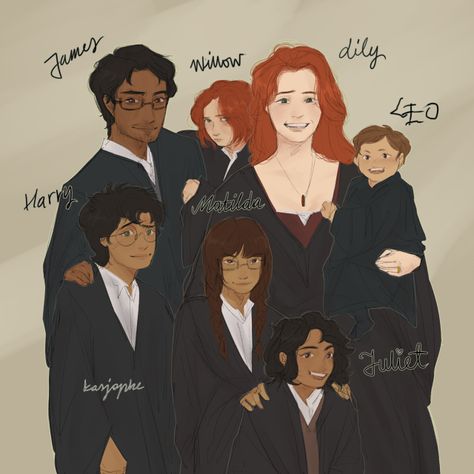 kasjophe — Potters 1991 Potter Family, Cute Harry Potter, Harry Potter Images, Harry Potter Artwork, Harry Potter Comics, Harry Potter Drawings, Harry James, All The Young Dudes, Harry Potter Fanfiction