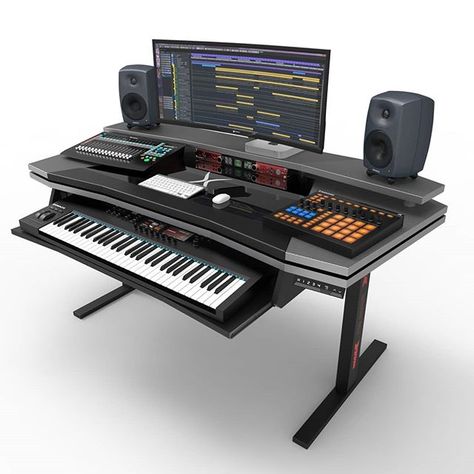 Xtreme desk is our first desk adjustable in height and will not only be a great solution for Gamers. Some additional available features… Recording Studio Desk, Home Studio Desk, Home Recording Studio Setup, Recording Studio Setup, Dj Room, Home Music Rooms, Music Studios, Audio Studio, Recording Studio Design