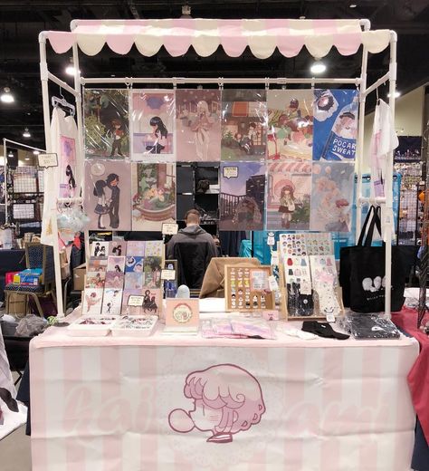 Oops forgot to say I’ll be at the vendors area at magfest from today to Sunday! I will be closing early on sunday to get to my flight. I’m… Anime Convention Booth, Swap Meet Ideas, Art Festival Booth, Craft Booth Design, Convention Booth, Craft Fair Table, Art Fair Booth, Vendor Booth Display, Festival Booth