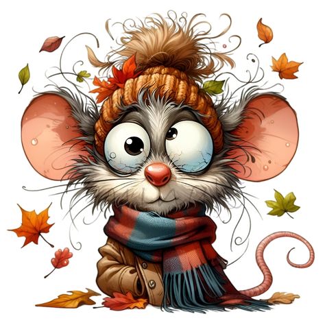 Funny Mouse Fall Leaves Crazy Cute Animal Graphics Cartoon illustration clipart https://www.etsy.com/shop/SVGvectorStore?ref=seller-platform-mcnav&search_query=mouse https://www.etsy.com/shop/SVGvectorStore?ref=seller-platform-mcnav&search_query=fall This drawing is not an SVG and cannot be cut. This drawing (watercolor) have a transparent background. This is a digital product. No physical item will be shipped. This listing is for a digital file(s) to be downloaded from your Etsy account page fo Fall Cute Drawings, Cute Clip Art, Mouse Png, Diy Card Making, Fall Drawings, Mouse Drawing, Funny Mouse, Drawing Watercolor, Cute Mouse