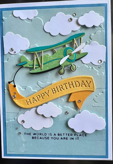 Airplane Cards Handmade, Zsoka Marko, 2024 Card, Father Days, Designer Paper Cards, Guy Cards, Fun Folds, Masculine Birthday Cards, Bday Cards