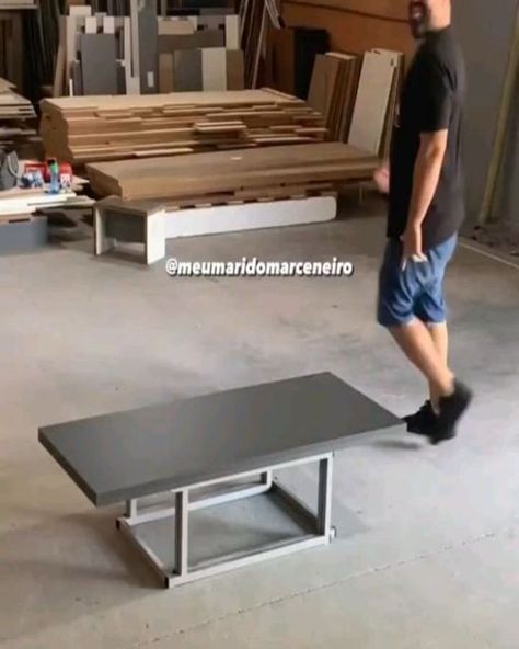 Sofa Table Design, Furniture Details Design, Convertible Furniture, Metal Furniture Design, Woodworking Inspiration, Furniture Design Wooden, Smart Home Design, Folding Furniture, House Furniture Design