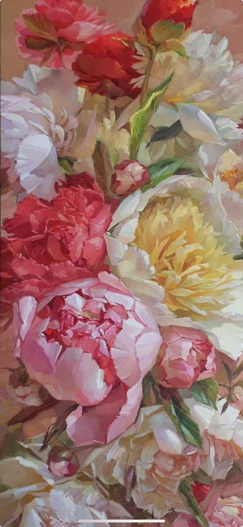 Peony Painting, Flower Painting Canvas, Oil Painting Flowers, Landscape Pictures, Flower Art Painting, Big Flowers, Abstract Floral, Portrait Drawing, Floral Painting