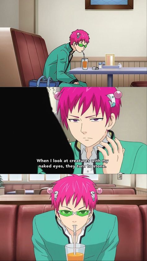 Saikik Anime, Saiki Icon, Pretty Characters, Kusuo Saiki, Psi Nan, Coffee Jelly, Amazing Husband, K Meme, Turn To Stone