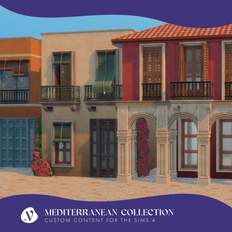 Mediterranean Build Collection | Patreon Sims 4 Spanish Cc, Sims Barbie, Spanish Front Door, Sims 4 Houses Layout, Furniture Cc, Inspiring Architecture, Sims Builds, Sims 4 Cc Folder, Spanish Architecture