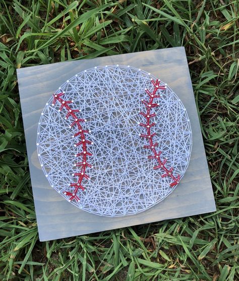 Excited to share the latest addition to my #etsy shop: Baseball String Art Sign - baseball sign - MLB - sports sign - boys room decor Sport Theme, Baseball Crafts, Baseball Room, Boy Rooms, Baseball Signs, Baseball Decor, Sports Signs, Teen Boy Bedroom, Baseball Coach