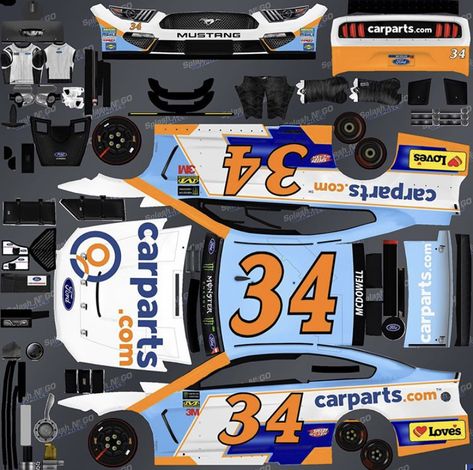 Nascar Templates, Nascar Livery, Nascar Drawings Art, Nascar Poster Design, Nascar Graphic Design, Custom Diecast, Nascar Diecast, Paint Schemes, Paper Models