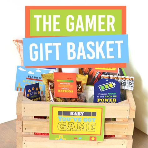 Gamer Care Package, Gamer Gift Basket, Energizing Snacks, Gamer Gift Ideas, Raffle Gift Basket Ideas, Beer Gifts Basket, Game Basket, Bf Gift, Gamer Boyfriend