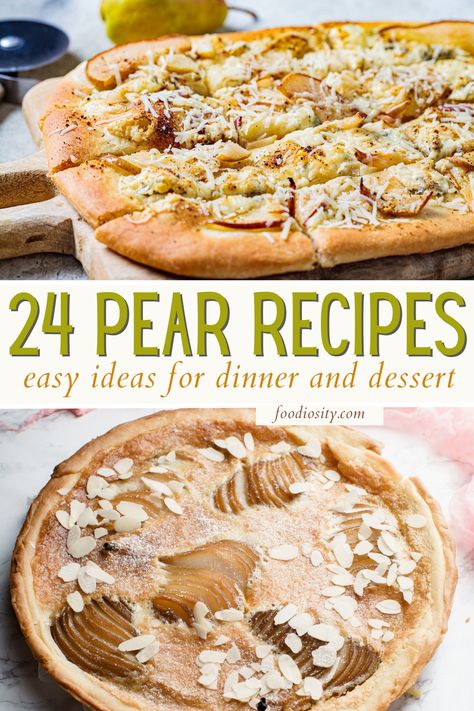 What To Do With Pears From Tree, Savoury Pear Recipes, Pear Pumpkin Recipes, Pear Entree Recipes, Seckle Pear Recipes, Recipes For Canned Pears, Pear Pudding Desserts, Savory Pears Recipes, Grilled Pears Recipes