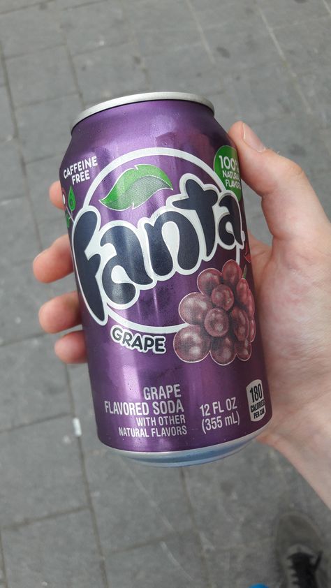 Grape Fanta, Soda Flavors, Purple Food, Grape Soda, Fanta Can, Soda Pop, Caffeine Free, Stylish Nails, Lemonade